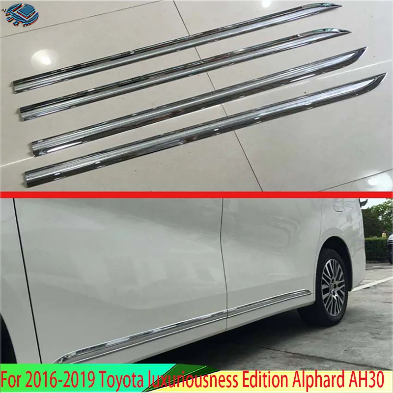 Per 2016-2019 Toyota luxuriousness Edition Alphard AH30 accessori auto in ABS cromato linea porta laterale guarnire carrozzeria 2017 2018