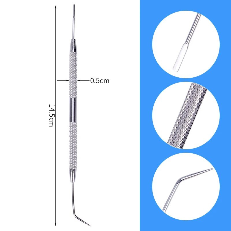 

5Pcs Double Ends Dental Stainless Steel Teeth Clean Hygiene Explorer Probe Hook Pick Dentist Tartar Scraper Remover Tooth Care