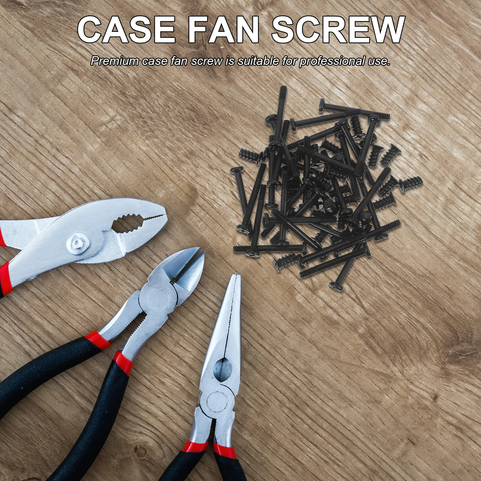 

60Pcs Case Fan Screw Collection Heavy-Duty Flat Head Screws for Chassis Fan Mounting Universal Fit Long Short Type