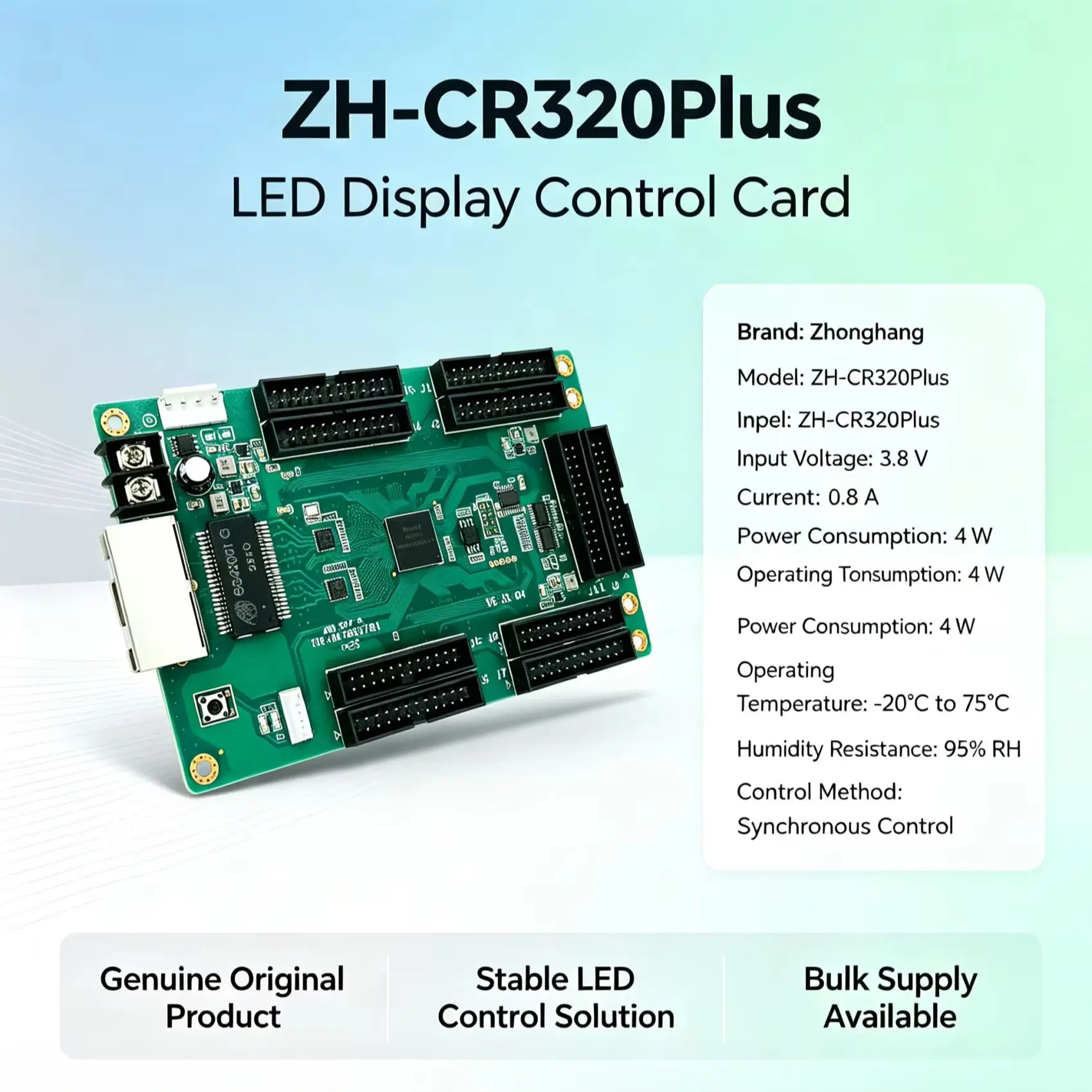 ZH-CR320 Plus LED Display Adapter Board with Interface for Single/Double Color Screen Control Card Expansion Module