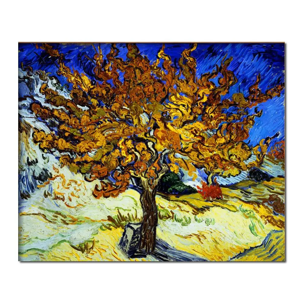 

Mulberry Tree Vincent Van Gogh Oil Paintings Reproduction Hand Painted Canvas Wall Art Impression Landscape Artwork High Quality