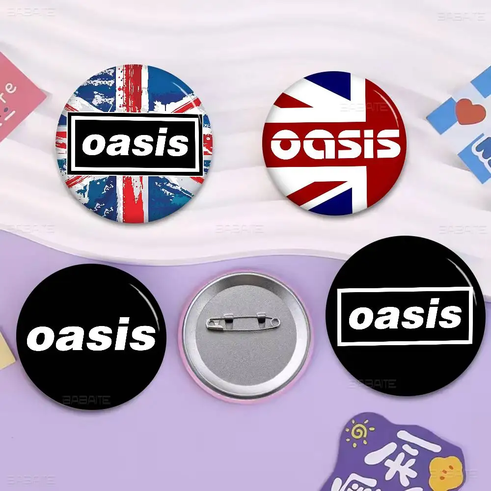 O-Oasis Band Weißblech Soft Button Pin Brosche Metall Abzeichen Custom Schmuck Zubehör Hut Tasche Revers
