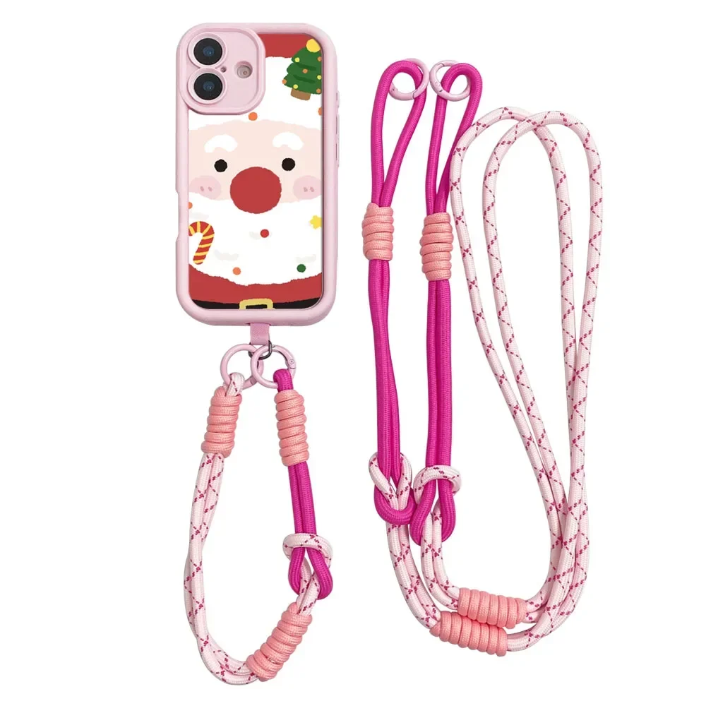 Cxd5 Рождественский длинный веревочный чехол для телефона Redmi Note 14 13 12 11 10 9 8 7 Pro Plus 14s 13C 12C 14C 9C 10C Чехол с ремешком через плечо