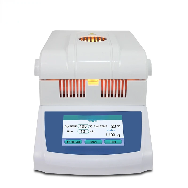 Grain Moisture Tester 0.001g Medical Food Halogen Light Laboratory Solid Moisture Analyzer