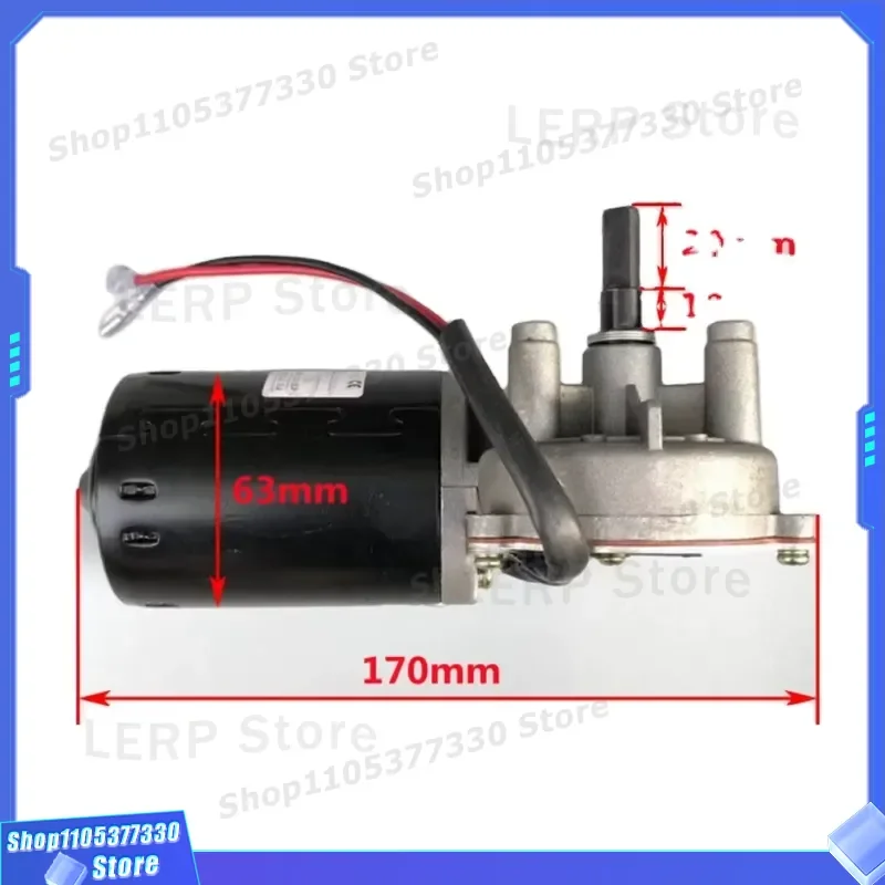 24V DC Worm Gear Motor High Power Metal Gearbox Self Locking Reversible High Speed Electric Motor for Industrial Automation