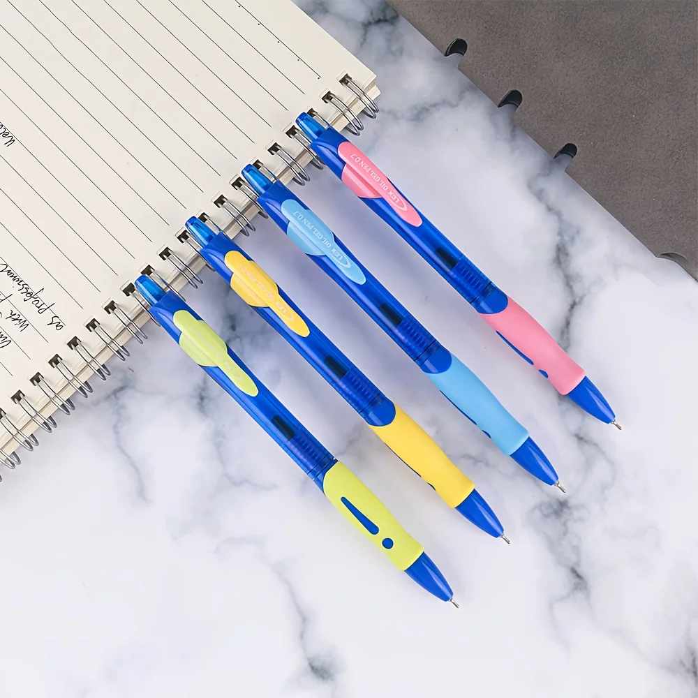 12 Pack of 0.7mm Line Width Writing Smooth Grip Comfortable Press Type Large Capacity Oil-based Ballpoint Pens