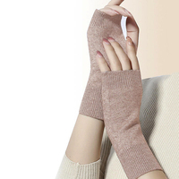 Women Knitted Fingerless Wool Glove Winter Warm Cashmere Stretch Half-Finger Mitten Cosplay Short Cashmere Gloves For Female