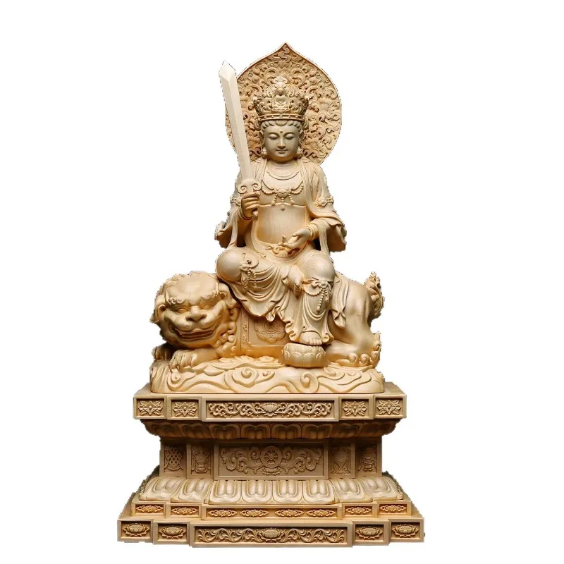 Four Great Bodhisattvas in gold, Guanyin, Kṣitigarbha, Manjushri, Samantabhadra Vajra Terrace, household worship statues