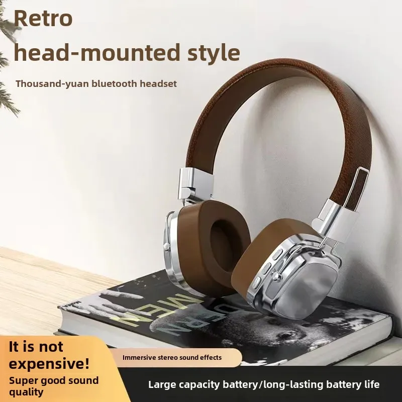 CR8 Foldable Overhead Bluetooth 5.3 Headset Wireless Bass Boosted Stereo Sound Gaming Headset With Noise Reduction Mic