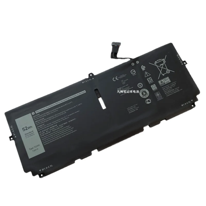 

7.6V 52Wh 722KK Laptop Battery For Dell XPS 13 9300 9310 9380 Series P117G P117G001 P117G002 2XXFW FP86V WN0N0