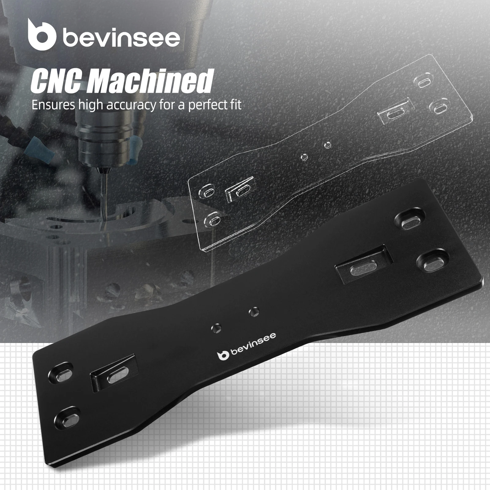 BEVINSEE Lower Reinforcement Brace Aluminium for BMW E90 E92 E93 M3 E88 E46 X1 E84 X3 E83, Replace for 18211436309
