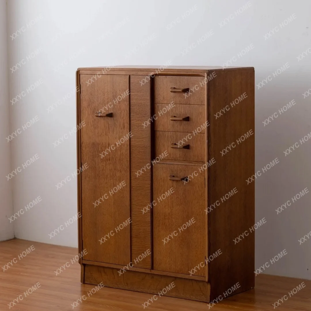 

LMedieval style dining side cabinet All solid wood modern simple locker