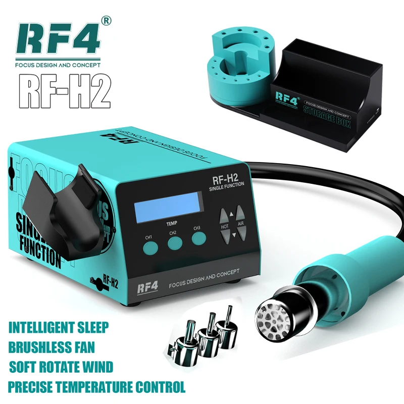 RF4 New1000W Fast Desoldering Hot Air Gun Soldering Station Digital Display Intelligent BGA Rework Station To PCB Chip Repair H2