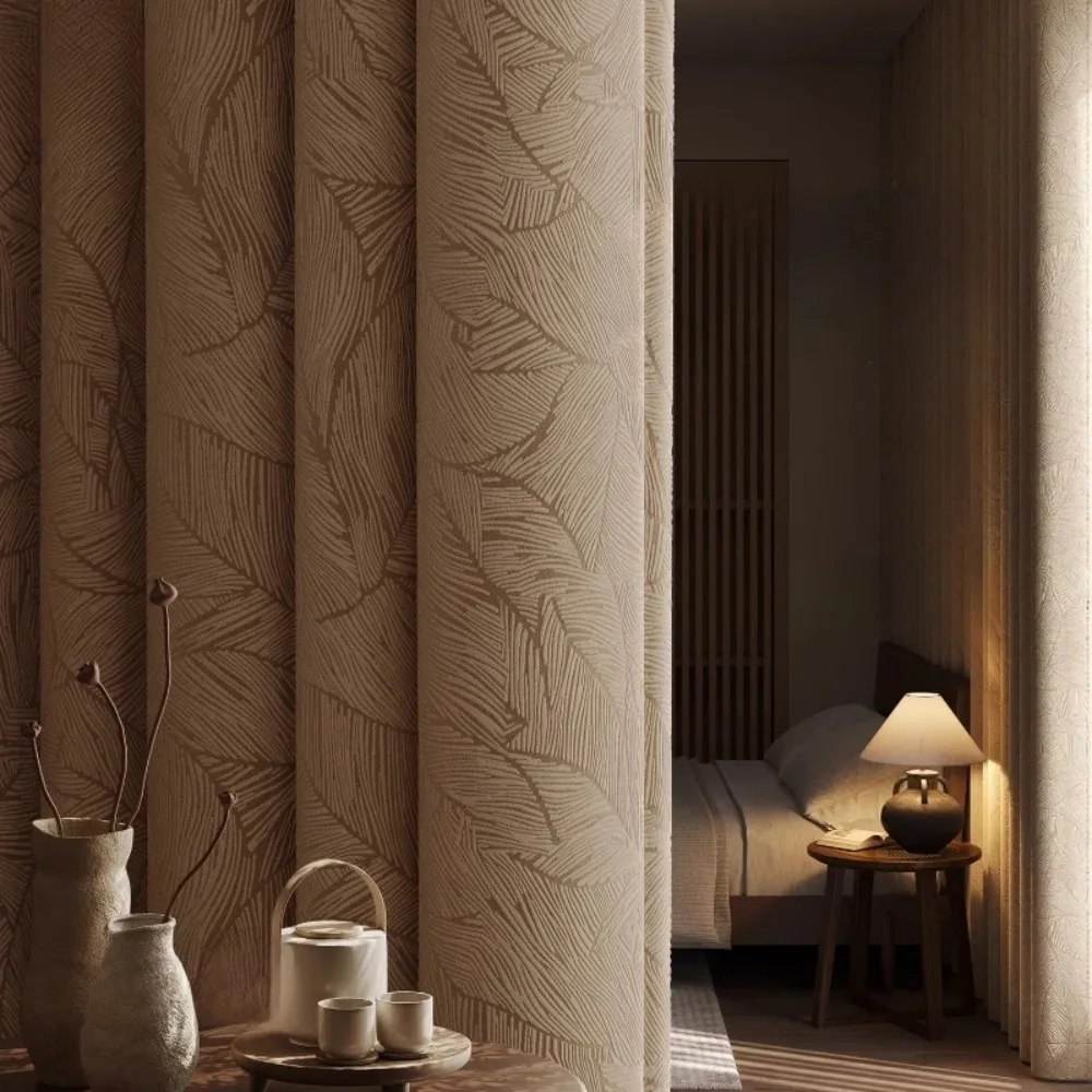 

Теплоизоляционные шторы для спальни, ткань из синели, защита от солнца, блокирующие свет, французские ретро-диновые шторы, элитные шторы