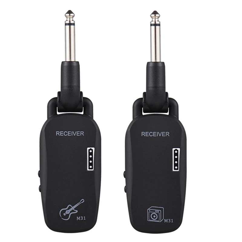 2.4G Wireless Guitar Bass Transmitter Receiver System Rechargeable Portable Audio TX And RX For Electric Guitar Bass Easy To Use