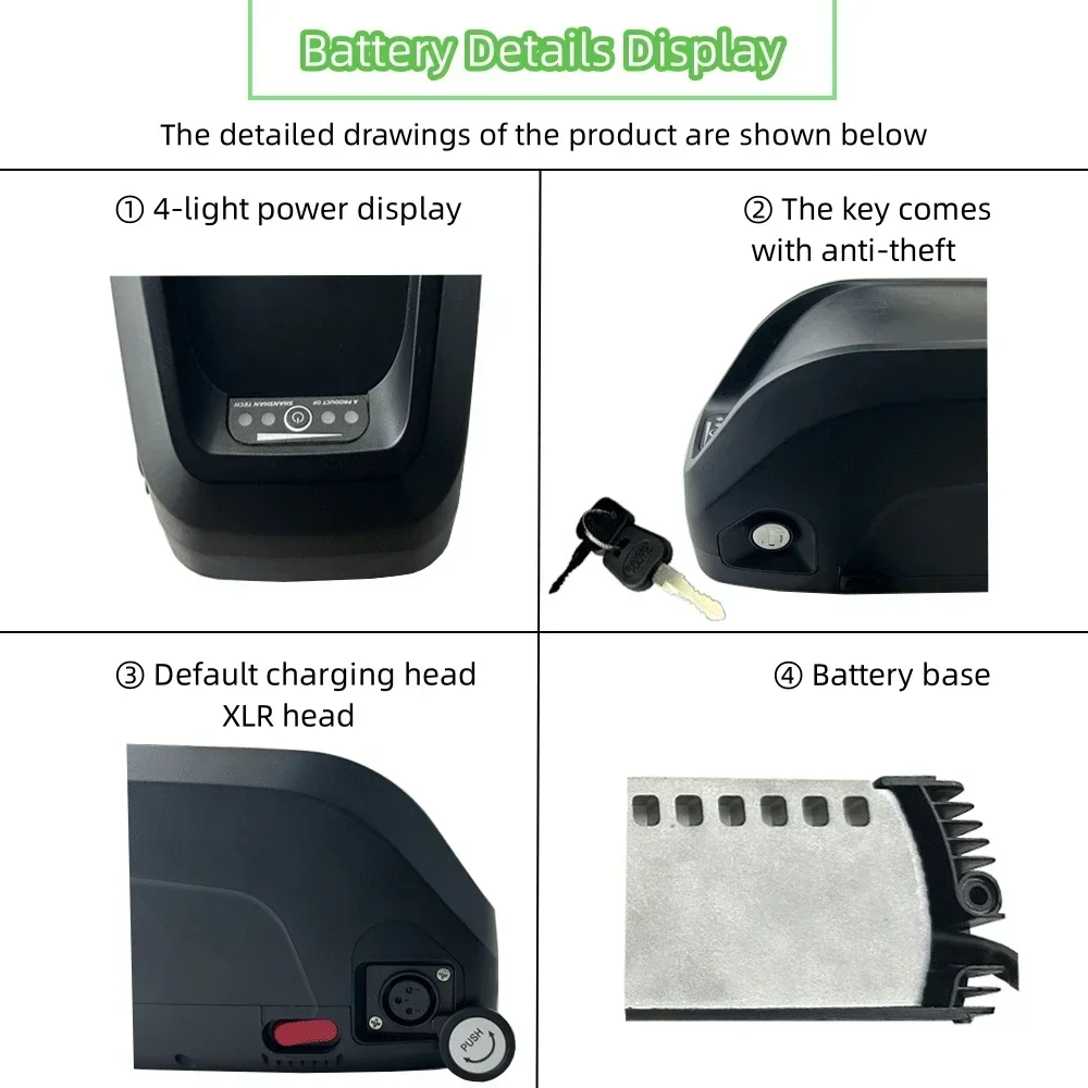 Hailong-Battery Box 18650 13S6P Cells Pack para Citycoco Scooter elétrico, Long Endurance, 48V, 30Ah, G80 Bateria E-bike