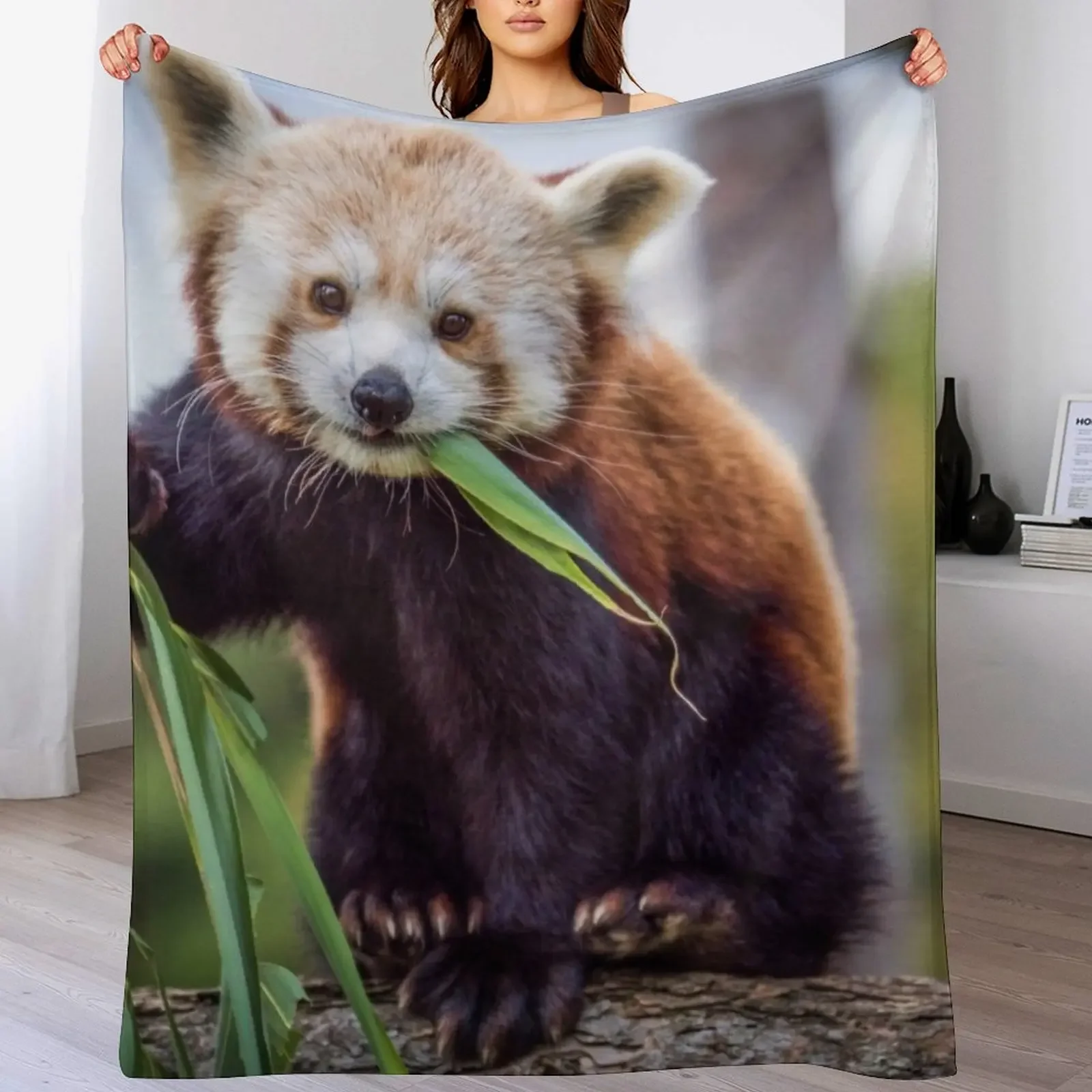 

Red Panda Throw Blanket Kid'S Luxury Designer Bed linens For Sofa Thin Blankets