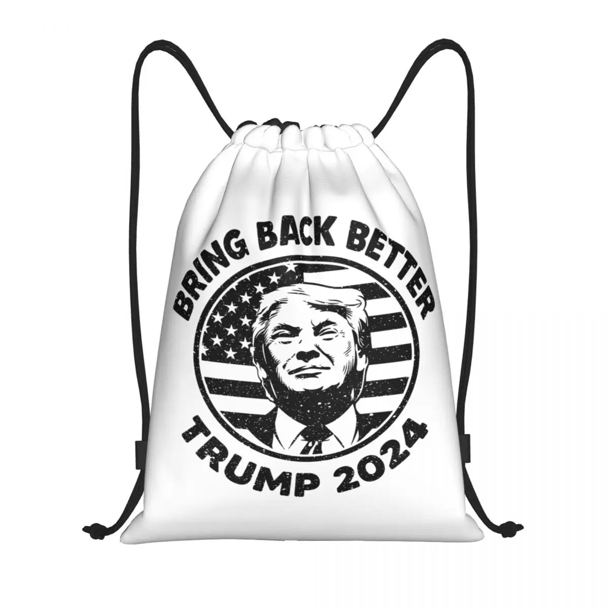 Bring Back Better Trump 2024 Drawstring Backpack Women Men Gym Sport Sackpack Portable Training Bag Sack