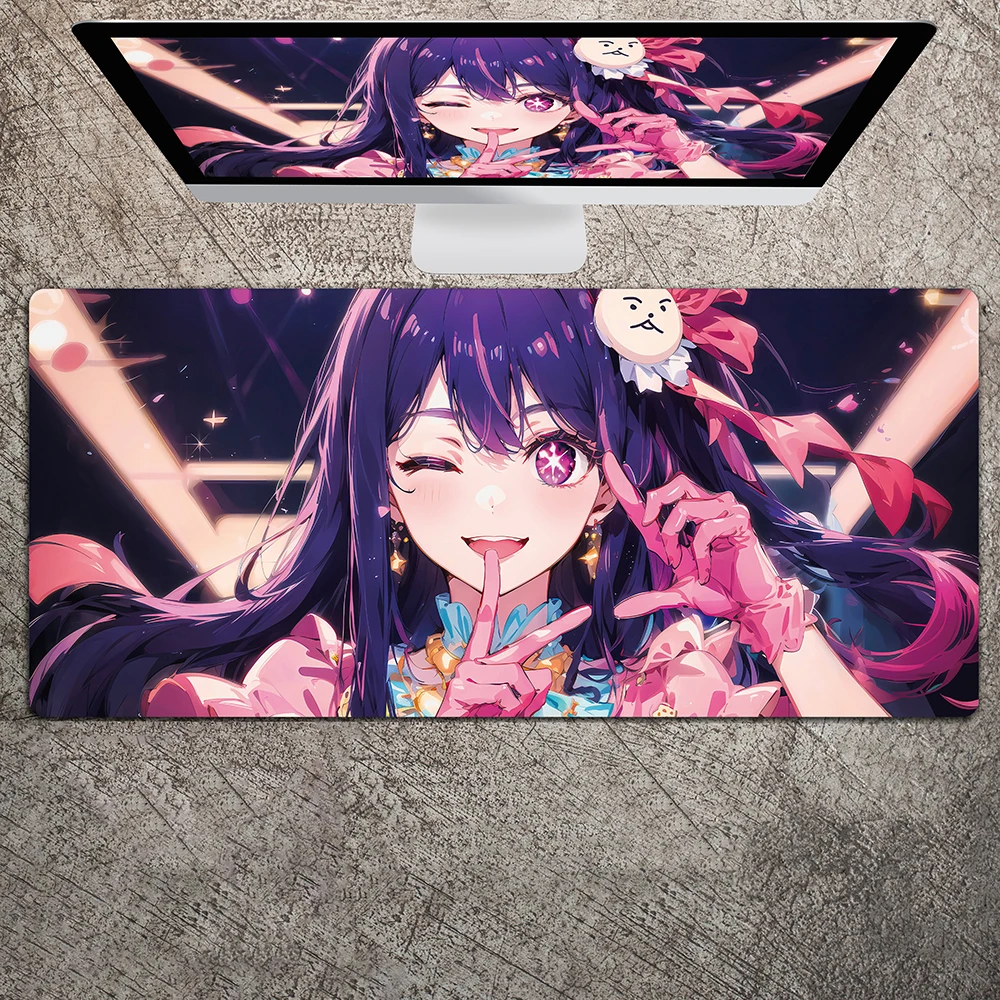 

Oshi No Ko Cartoon Comic Hoshino Ai Second Element Girl Hd Printed Anime Mouse Pad Rubber Desk Mat for Keyboard and Pc
