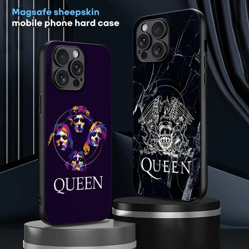 Cool Q-Queen-ES Legend ROCK Phone Case For iPhone 16 15 14 13 12 11 Plus Pro Max High-end Luxury Magsafe Sheepskin #2