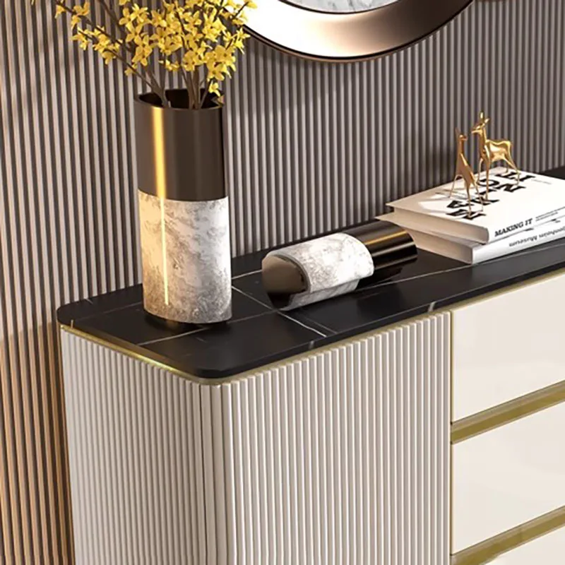 خزائن غرفة المعيشة الفاخرة خمر الشمال توفير المساحة الإبداعية خزانة عرض التخزين تصميم بسيط مضمد أثاث المنزل