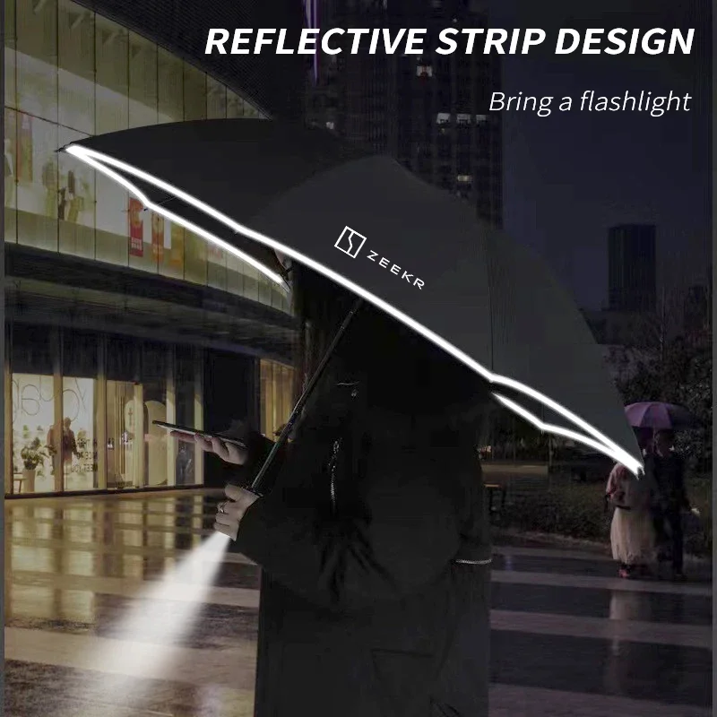 ZEEKR X 001 009 2022 2023 2024 Car Fully Automatic Reflective Sun Umbrella Reverse Folding Sunshade With Logo Auto Accessories