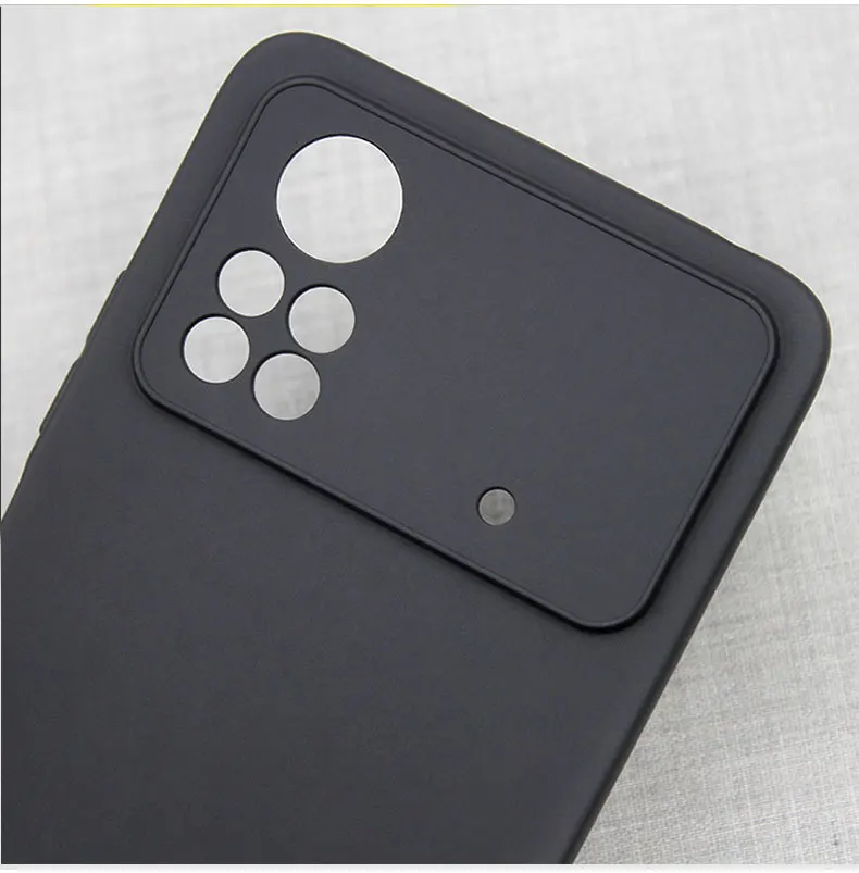 Étui de Protection en Silicone pour Xiaomi Poco X4 Pro 5G, housse de Protection en Silicone souple et mat pour téléphone POCO X4 PRO 5G, étui noir