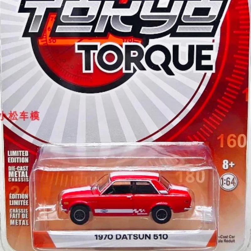

Мини-модель из сплава, зеленый свет 1:64 1970 Datsun 510 47030-B Любимое хобби, небольшой подарок
