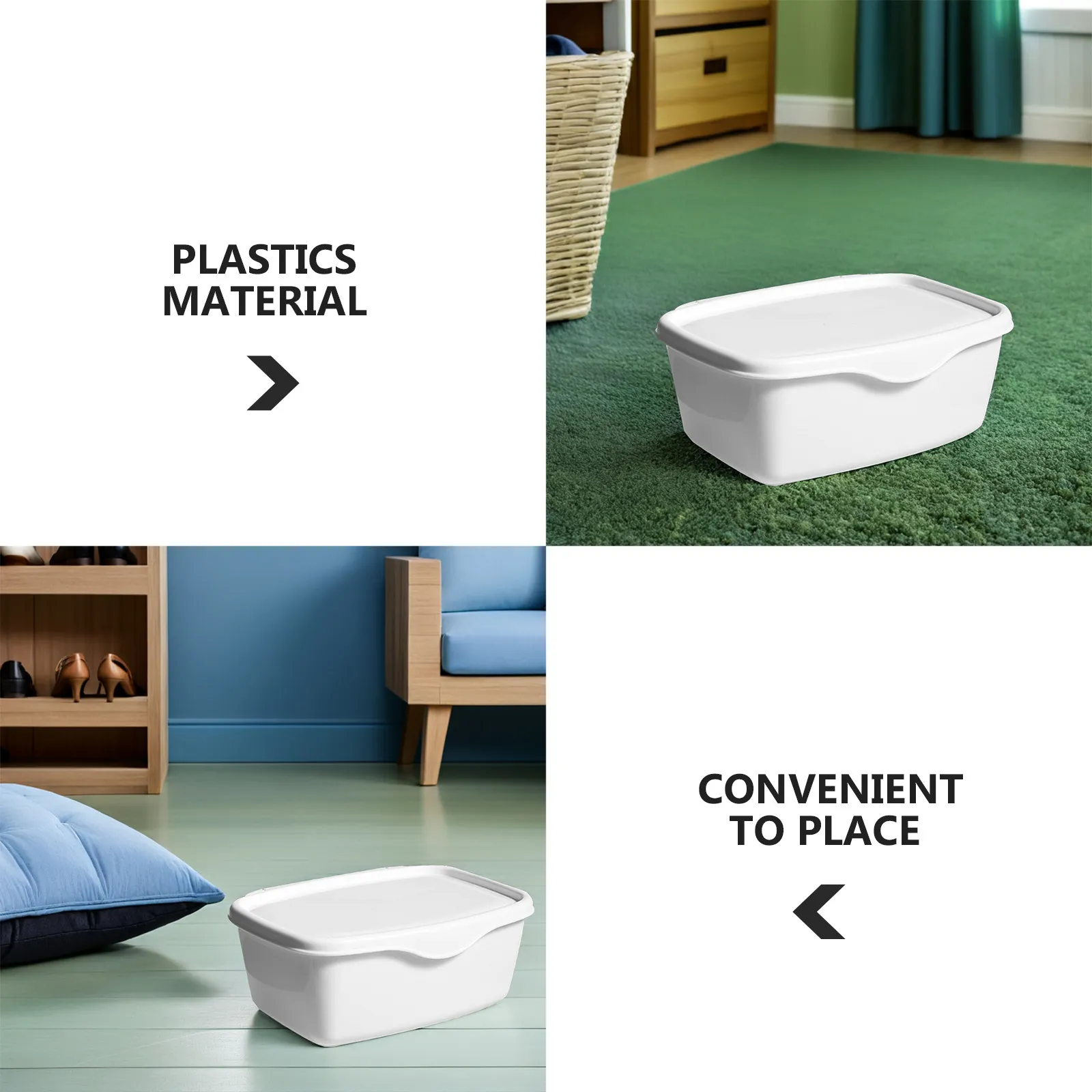 Square Plastic Tissue Box with Cover Compact Lightweight Storage Case for Wet Tissues Napkins Masks Wipes Holder Desktop - view 5