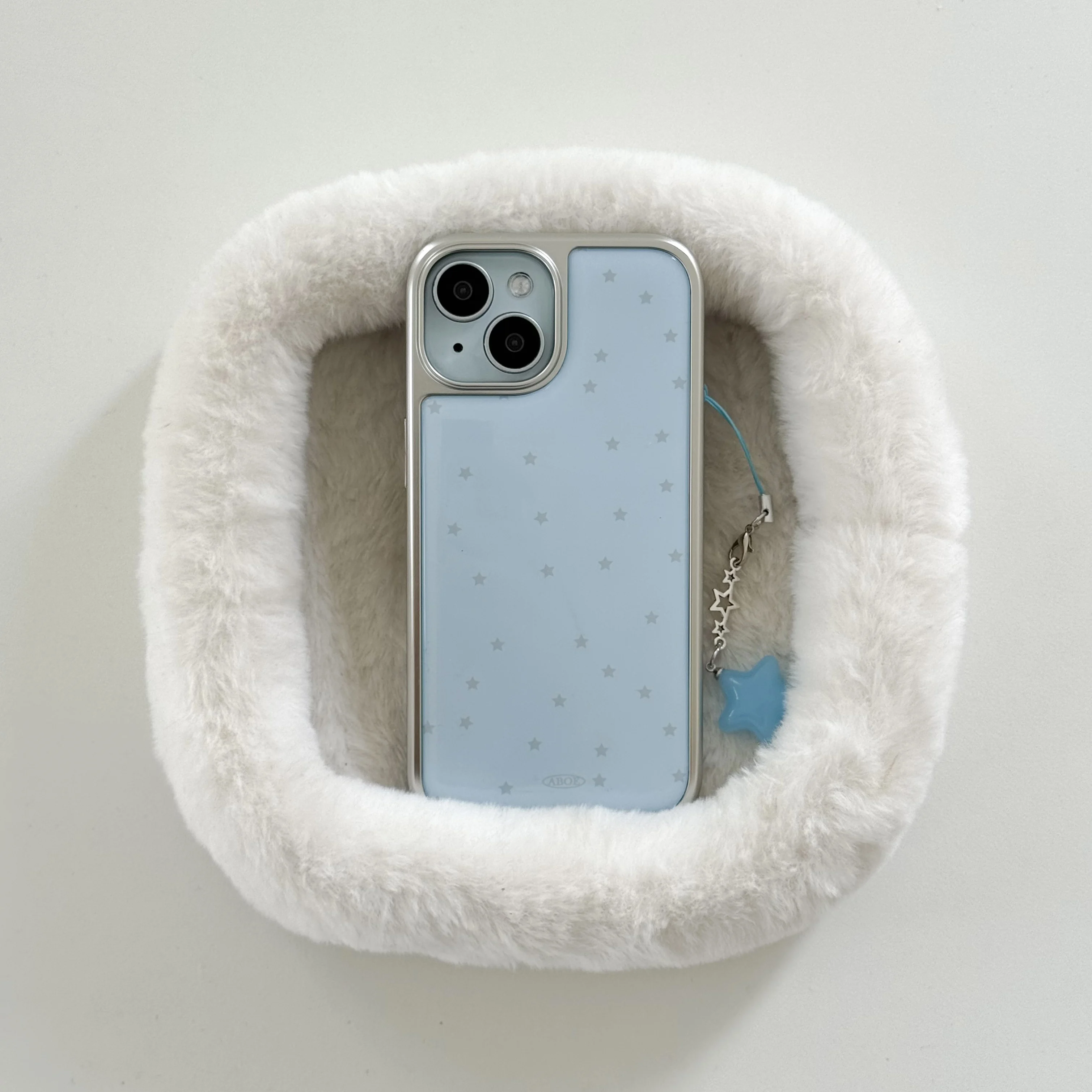 Luxuriöse Clmj BLUE STAR Handyhülle für iPhone 17 16e 16 15 14 13 12 11 Air Pro Max X XR XSMAX 8 7 Plus Transparente Weiche Rückabdeckung