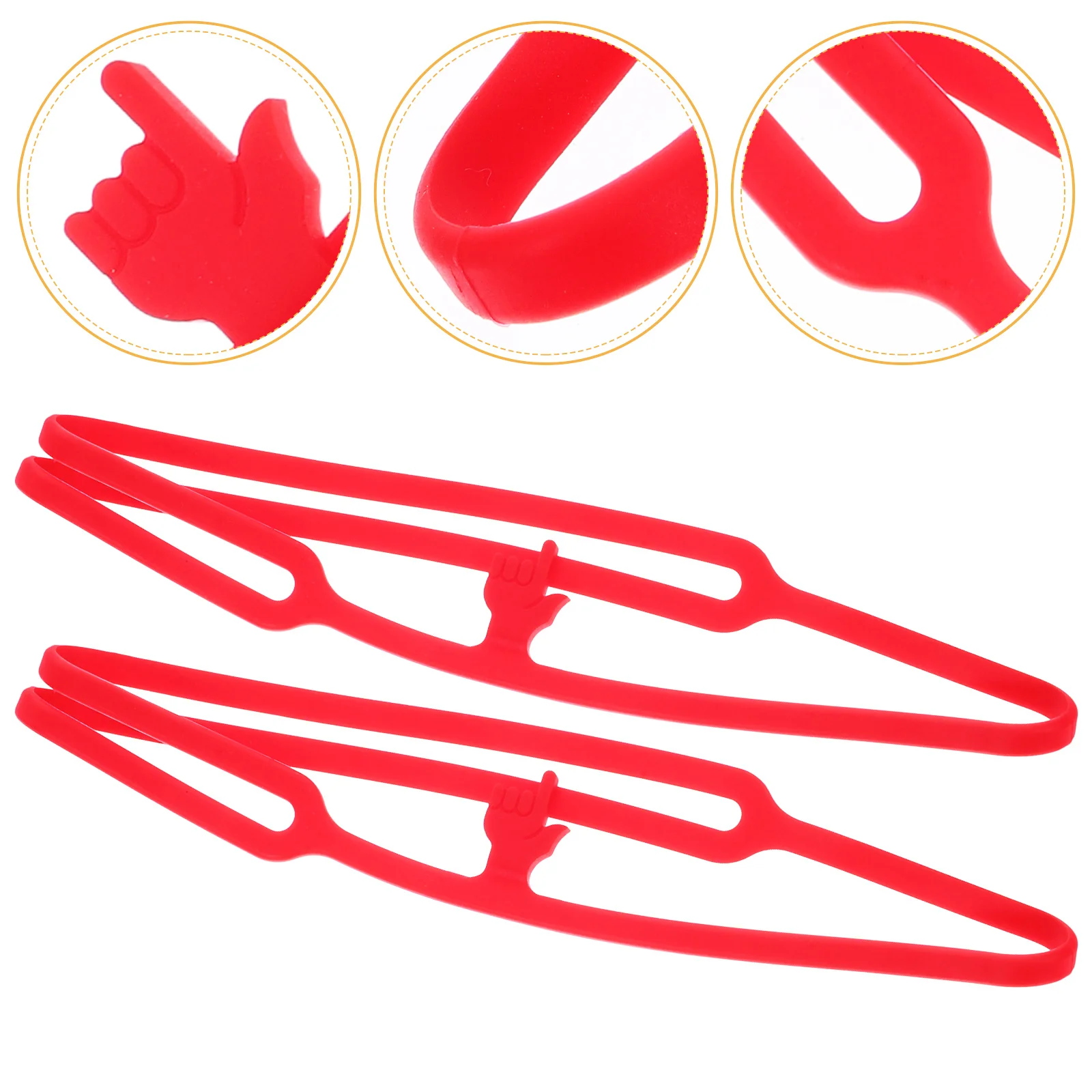 6Pcs Finger Point Bookmarks Silicone Lovely Portable Funny Book Markers Reading Page Mark Accessories Book Elastic Band