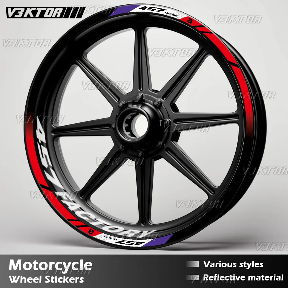 Motorcycle Wheel Sticker Rim Decal Hub Stripe Tape Accessories For Aprilia RS457 RS 457