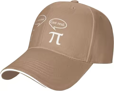 Math Pi Irrational Get Real Funny Graphic Baseball Cap Polyester Casual Adult Unisex Sun Protection Cap