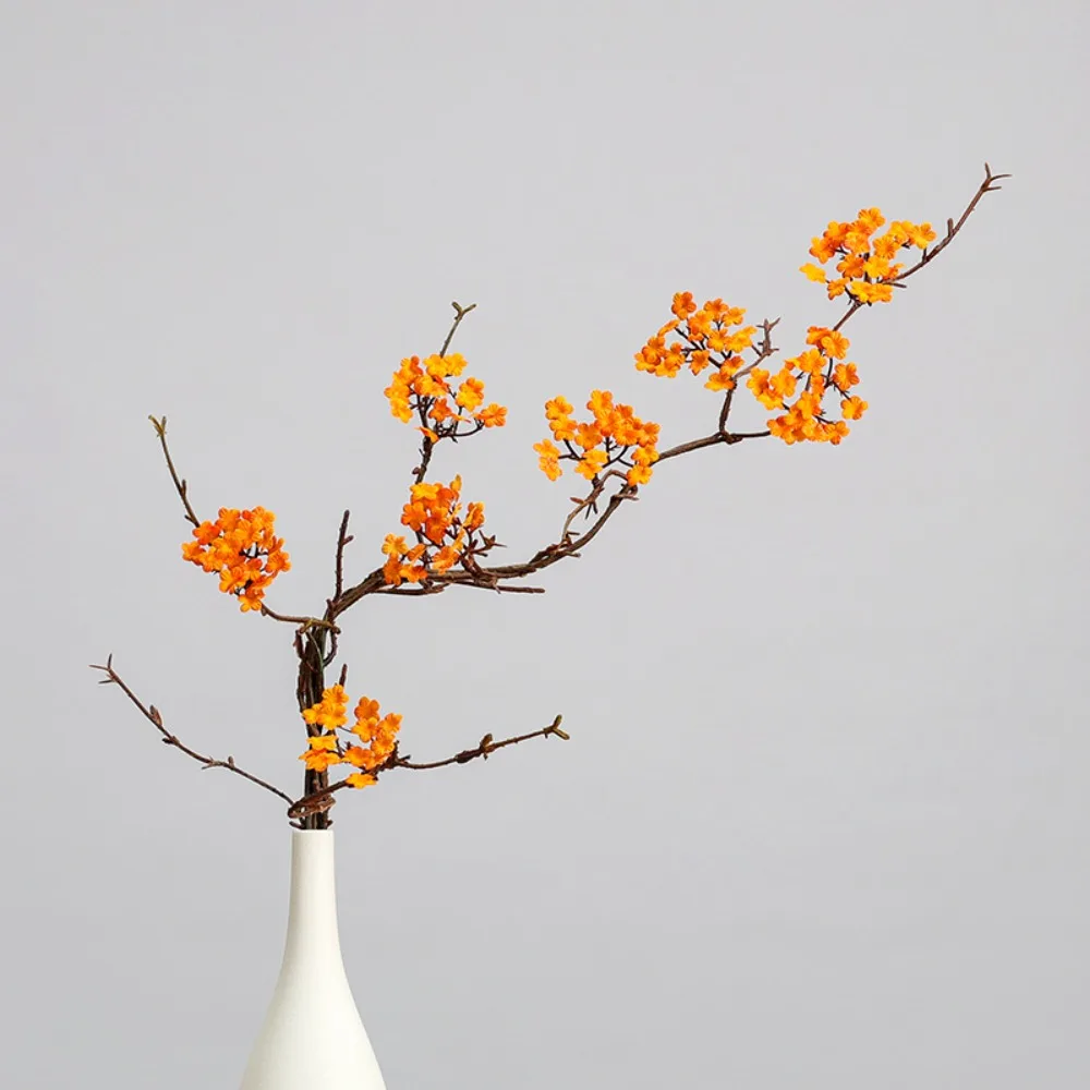 فروع أزهار الكرز الاصطناعية ذات اللمس الحقيقي، محاكاة أنيقة واقعية، فروع ساكورا المصنوعة يدويًا من البلاستيك المزيف #1