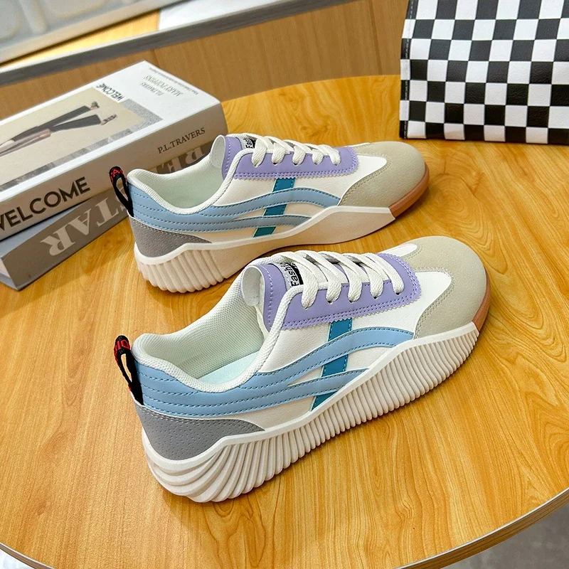 Retro Forrest Gump Schuhe für Frauen, Freizeit sport Mode, Kontrast farbe, flacher Absatz, Anti-Rutsch, Frühling und Herbst, neu