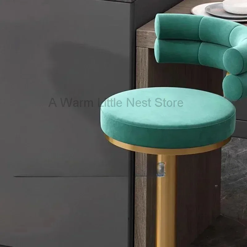 럭셔리 라운지 바 의자 등받이 주방 야외 디자이너 카페 의자 식사 회전 의자 살롱 A Manger Bar 가구