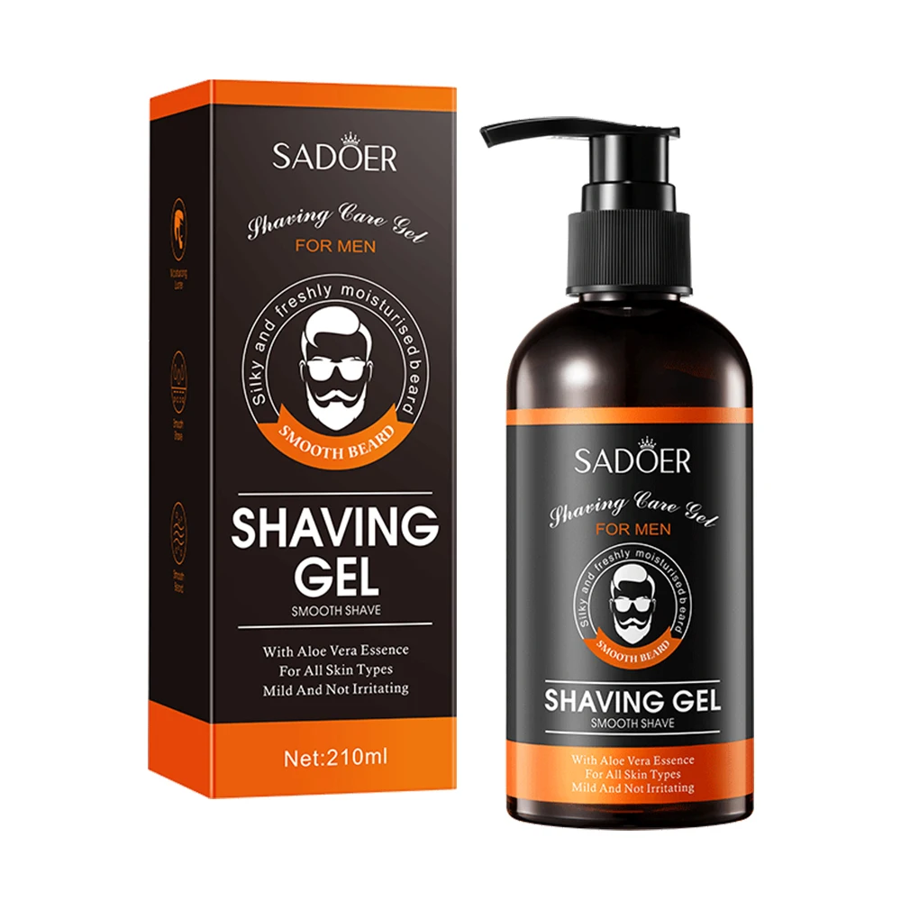 210g Men's Shaving Gel Non-irritating Soften Sideburn Beard Shaving Cream Painless Clean Moisturize Smooth Beard Care Shave Gel