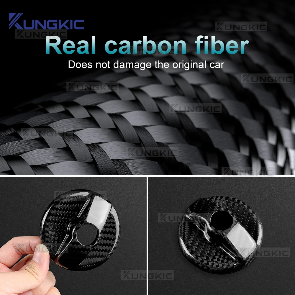 لسيارات فيات 500 500C موديلات 2008 2009 2010 2011 2012 2013 2014 2015-2024، وأبارث 595 595C 695 695C 2012-2024، غطاء خزان الوقود الداخلي للسيارة من ألياف الكربون الصلبة الجافة واليد اليسرى واليد اليمنى #5