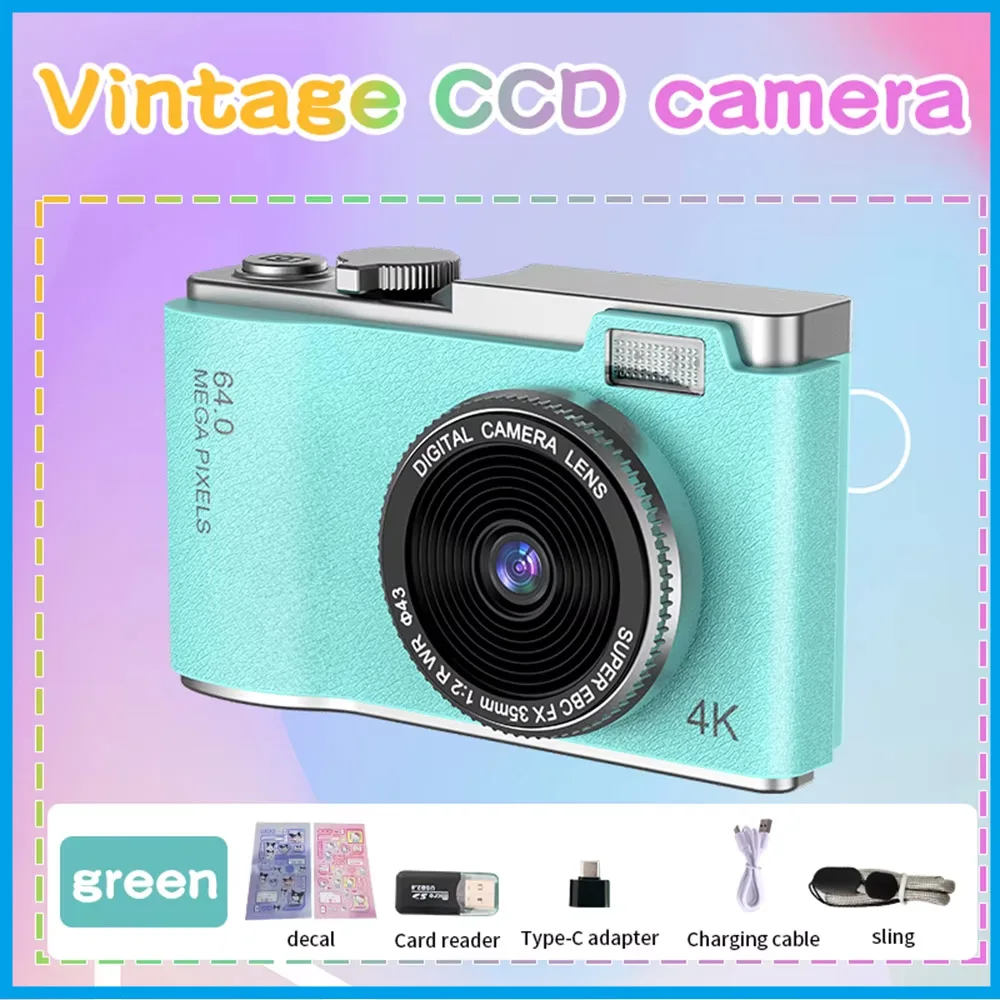 Digital Camera LCD Rechargeable HD Digital Camera CCD Video Camera Outdoor Anti-Shake Support Sd Card Camcorder Photography