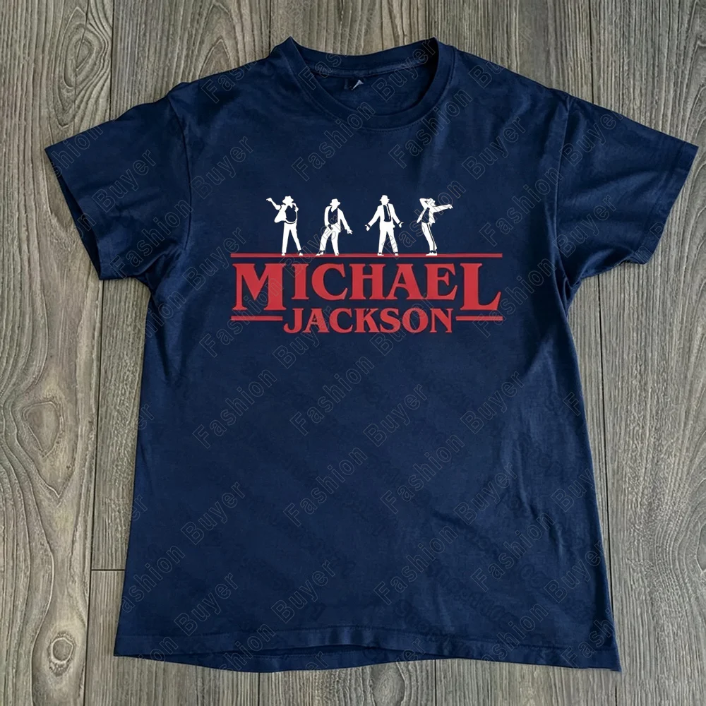 Michael Jackson Modern Redesign T-shirt Men and Women Summer Cotton Y2K Clothing Fashion Round Neck Short Sleeved Tee Fan Gifts