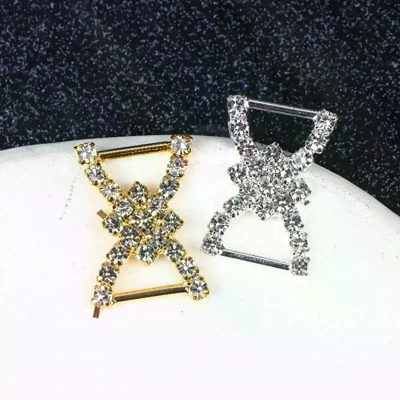 

10 шт. металлических пряжек для бикини с стразами, декоративные элементы для повязок на волосы, украшения для свадебных платьев, аксессуары для одежды, подарки