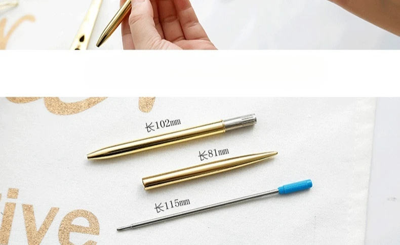 Metall-Kugelschreiber, schwarze Tinte, schlanker, leichter, glatter Schreibstift, für Business, Büro, Lehrer, Studenten, Hochzeitsgäste – Detail 6