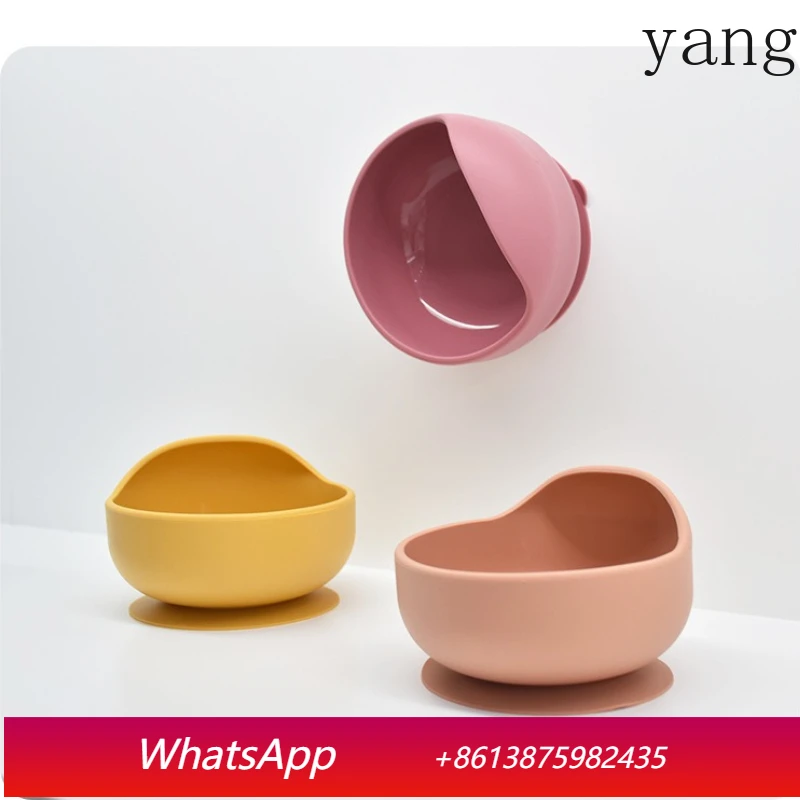 

LMM Silicone Feeding Tableware Set Supplementary Food Bowl Learn to Eat Snail Bowl Anti-drop Spoon