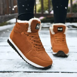 Winter Boots Warm Snow Boots Women Chunky Platform Ankle Boots Woman Winter Sneakers Plush Woman Footwear Non-slip Outdoor Shoes