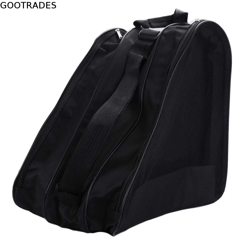 Large Capacity Roller Skates Bag Oxford Cloth Storage Bag Skating Shoes Bag 3 Layers Breathable Ice Skating Pouch Inline Skates