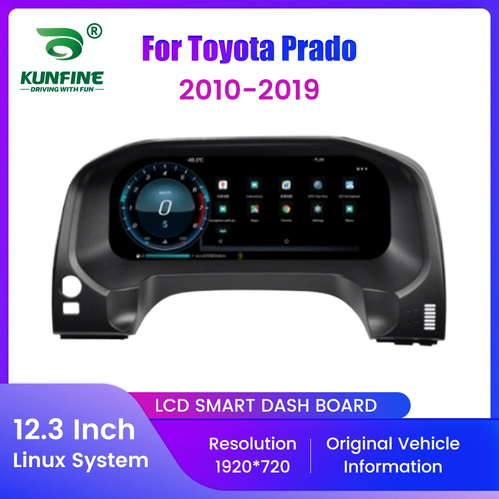 

12.3" LCD Car Digital Dashboard Cluster For Toyota Prado 2010-2019 Virtual Instrument Panel Speedometer Cockpit Meter Upgrade