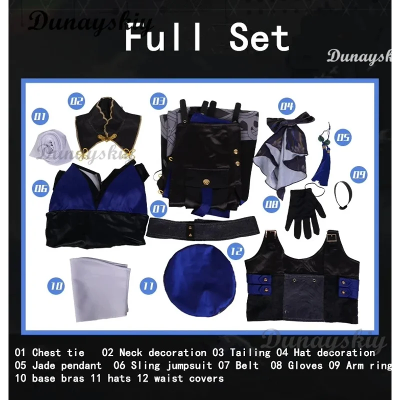 

2025 yiyi Wuthering Waves Yangyang Cosplay Costume Wig Dress Uniform Hat Midnight Rangers Outrider Natural Resonator Halloween W