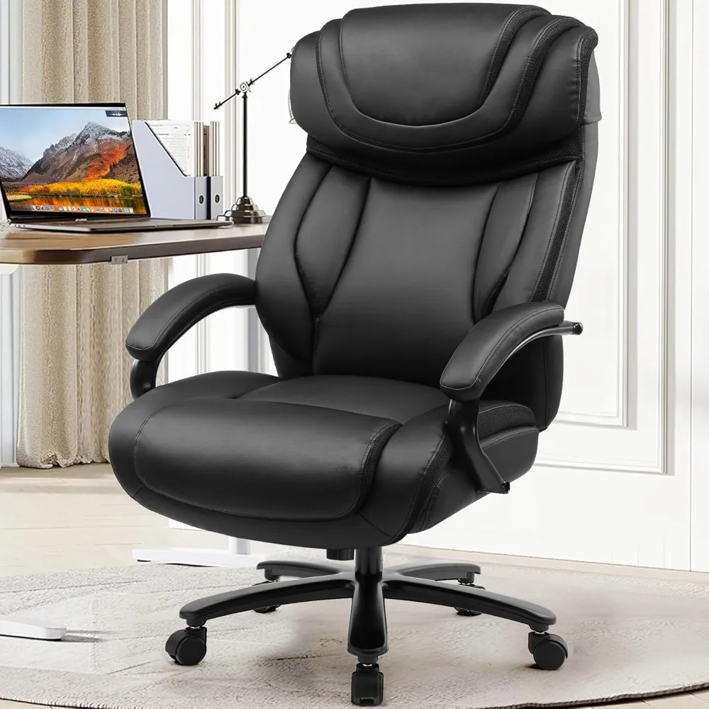 

Big and Tall Office Chair 500lbs Executive Chair Heavy Duty Extra Wide Seat, High Back Ergonomic Computer Chair Large
