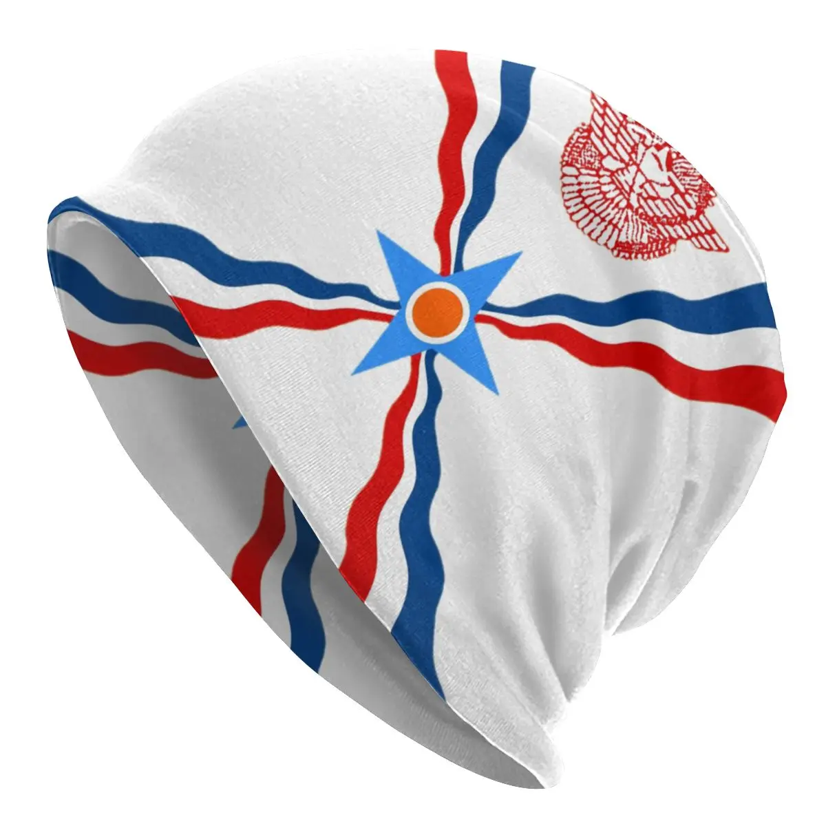 

Bonnet Winter Warm Knitted Hat Men Women Assyrian Suryoyo Flag Street Beanies Caps Adult Syriac Aram Beanie Hats Outdoor Ski Cap