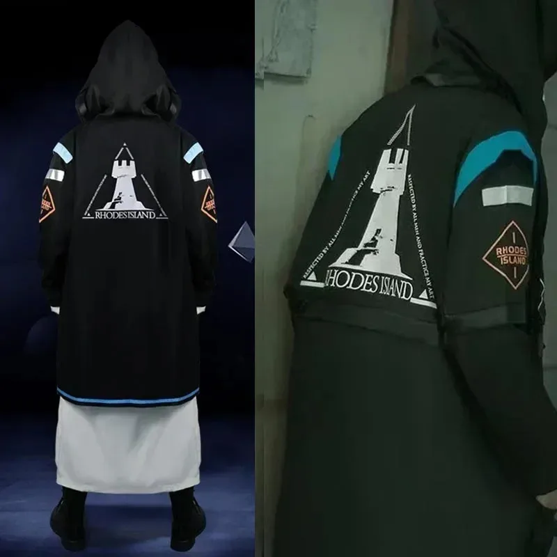 

ss23Game Arknights Косплей Костюм Хэллоуин Родос Остров Доктор Наряды Куртка Брюки Маска Перчатки (Бесплатная монета Lungmen)